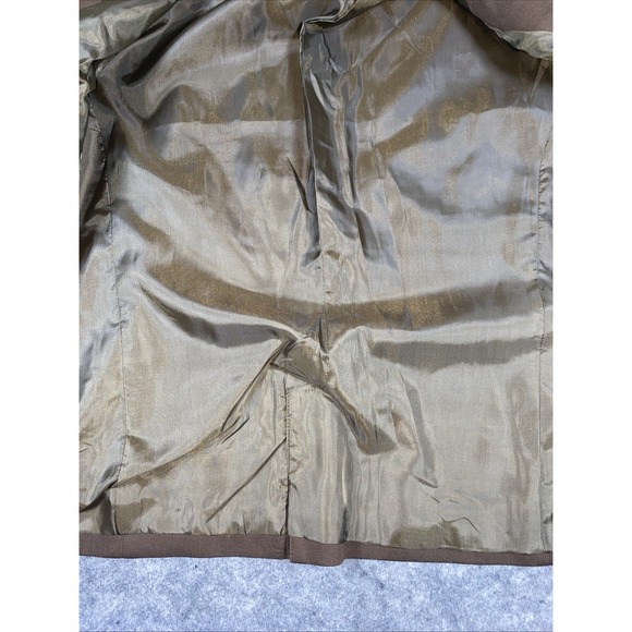 Victor Costa Blazer Women's‎ 1X brown with turquoise bead embellishments lined - Picture 11 of 12